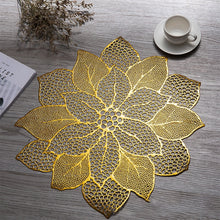 Load image into Gallery viewer, Holaroom Lotus Flower PVC Bronzing Hollow Placemat
