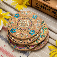 Load image into Gallery viewer, Colorful Round Cork Coaster Coffee Drink Tea Cup Mat
