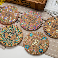 Load image into Gallery viewer, Colorful Round Cork Coaster Coffee Drink Tea Cup Mat
