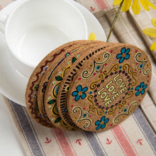Load image into Gallery viewer, Colorful Round Cork Coaster Coffee Drink Tea Cup Mat
