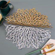 Load image into Gallery viewer, Table Mat Hibiscus Flower Bronzing PVC Placemat
